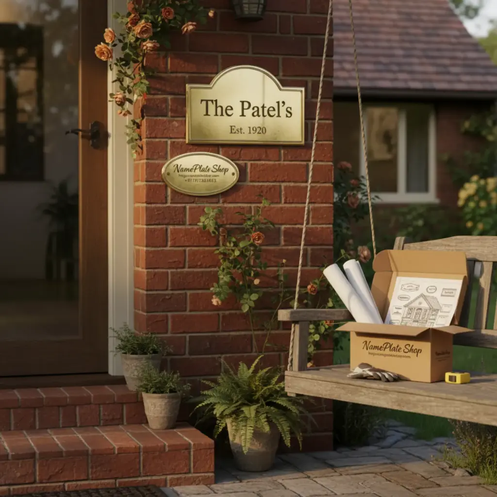 Name Plate Shop for Bungalows Custom Durable Stylish Entrance Nameplates