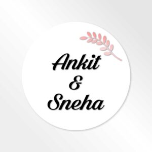 White Matt Acrylic Nameplate