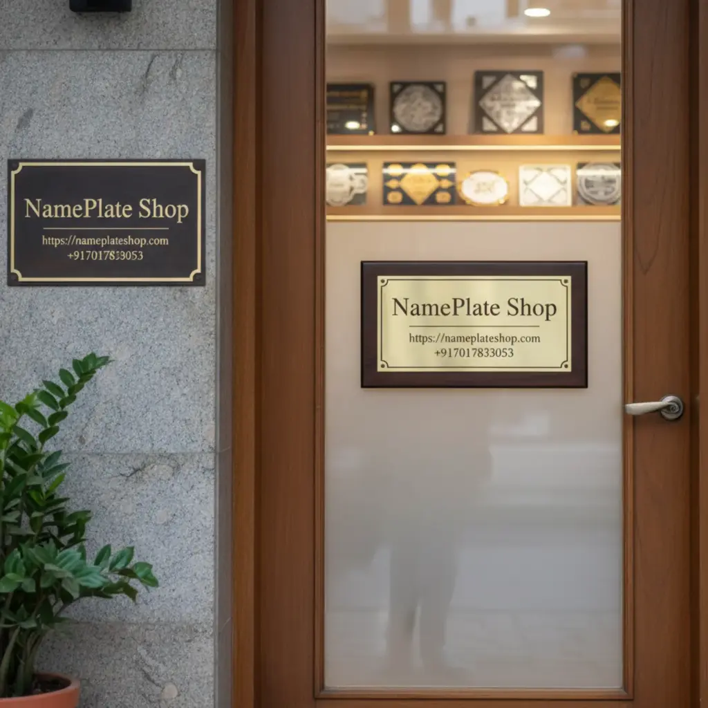 name plate shop main door