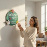 Circular Wooden Nameplate