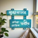 Handcrafted Wooden Marathi Nameplate