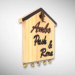 House Shaped Wooden Nameplate 3