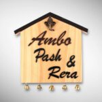 House Shaped Wooden Nameplate 5