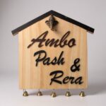 House Shaped Wooden Nameplate 6