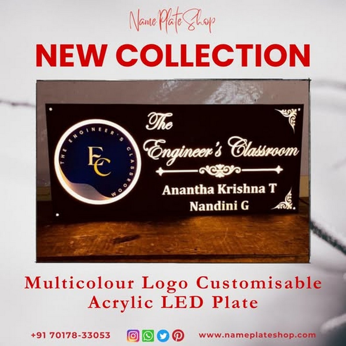 Logo Customisable Acrylic Plate