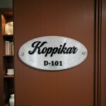 Oval Marble Finish Nameplate