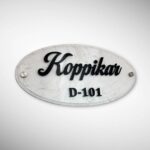 Oval Marble Finish Nameplate 3