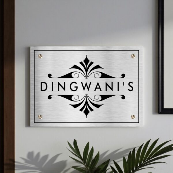 Steel Letters Etched Nameplate