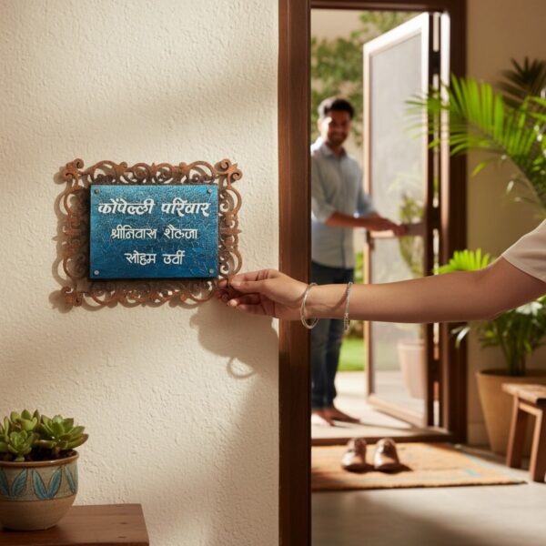 Stone Textured Handcrafted Nameplate
