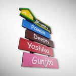 Stone Textured Wooden Nameplate 2