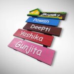 Stone Textured Wooden Nameplate 4
