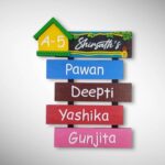 Stone Textured Wooden Nameplate 5