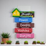 Stone Textured Wooden Nameplate 6