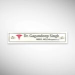 White Acrylic Desk Nameplate