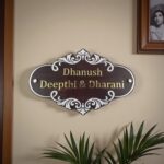 Wood Brown Polish Nameplate