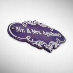 Wood Brown Polish Nameplate 3