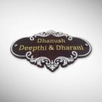 Wood Brown Polish Nameplate 4