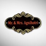 Wood Brown Polish Nameplate 4