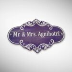 Wood Brown Polish Nameplate 4