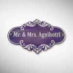 Wood Brown Polish Nameplate 5