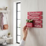 Wood Flower Pattern Nameplate 2