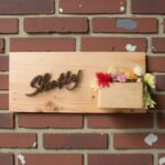 Wood Flower Planter Nameplate 3