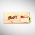 Wood Flower Planter Nameplate 4