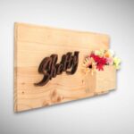 Wood Flower Planter Nameplate 5