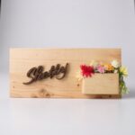 Wood Flower Planter Nameplate 7