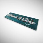 Wood Inlay Work Nameplate 4