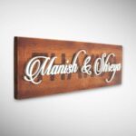 Wood Inlay Work Nameplate 5