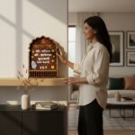 Wood Temple Pattern Nameplate