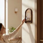 Wood Temple Pattern Nameplate 2