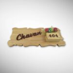 Wooden Floral Planter Nameplate 4