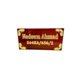 Acrylic Golden Embossed Letters LED House Name Plate 2 2