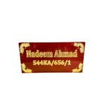 Acrylic Golden Embossed Letters LED House Name Plate 2 3