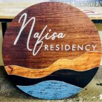 Acrylic Multicolor Wooden Texture LED Wall Sign