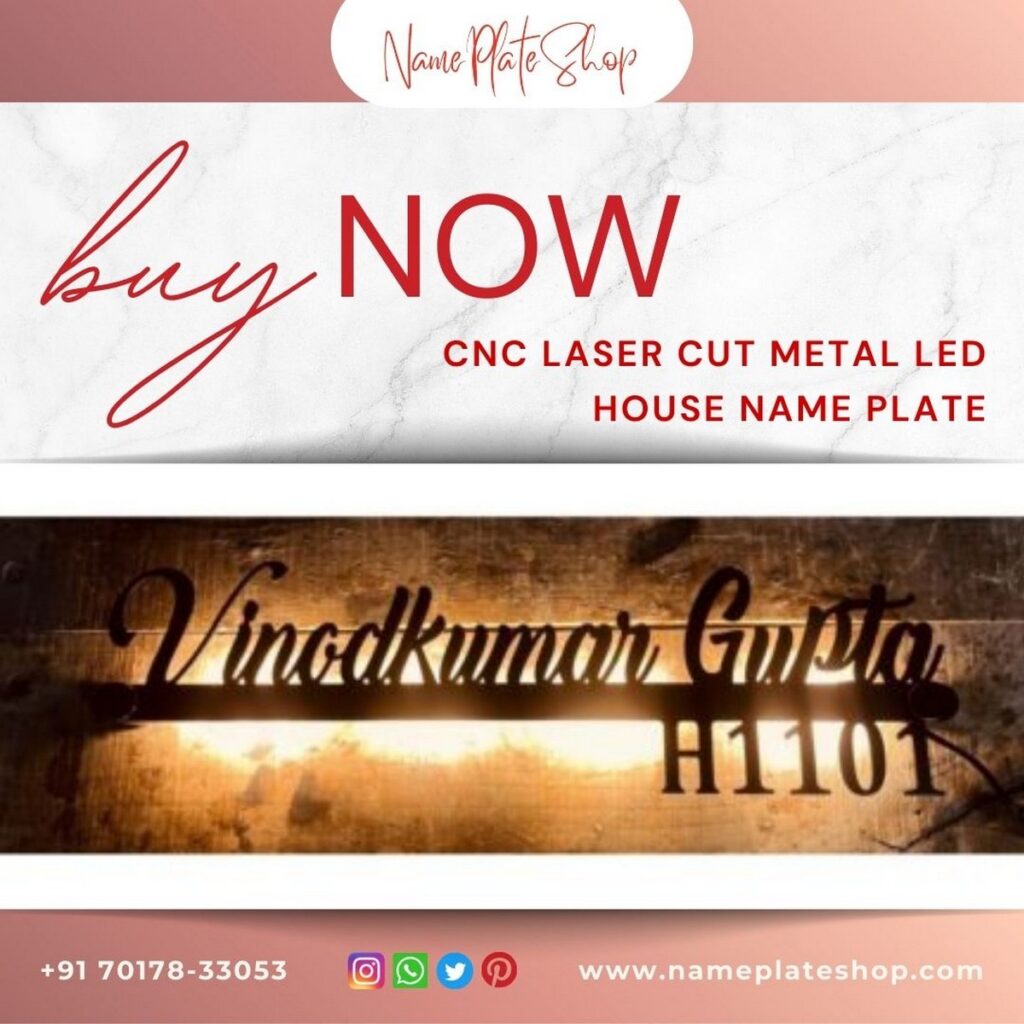 Metal LED House Nameplate