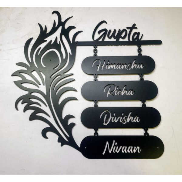 Mor Pankh Design Metal Laser cut Home Name Plate 3 new 600x600