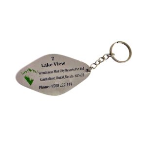 Stainless Steel Engraved Keychains Dual Color 2