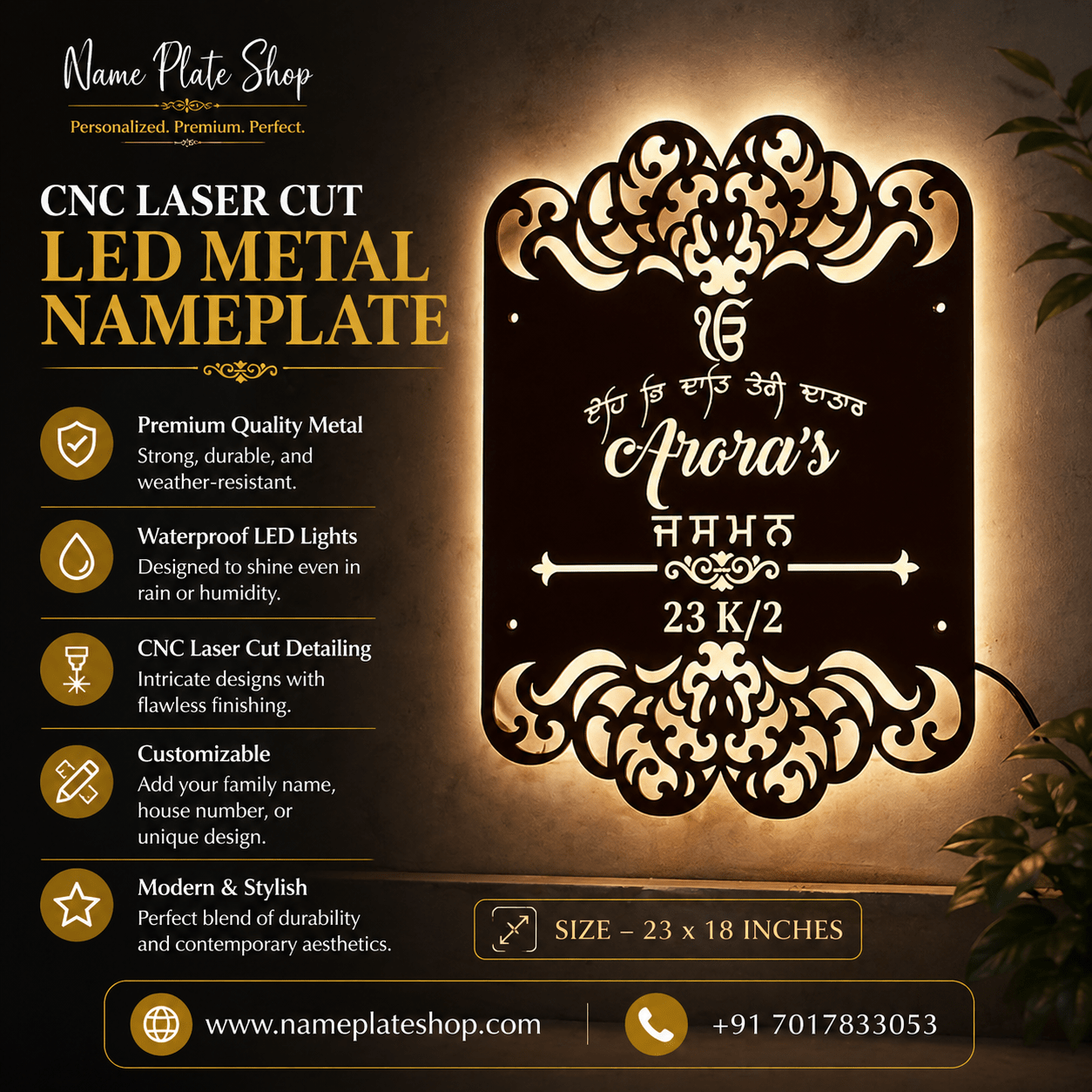 LED Metal Nameplate NPS