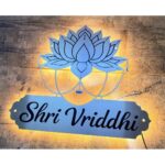 Stainless Steel Engraved Personalised Design LED Name Plate 4 3