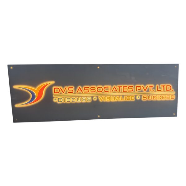 Company Multicolor LED Wall Name Plate