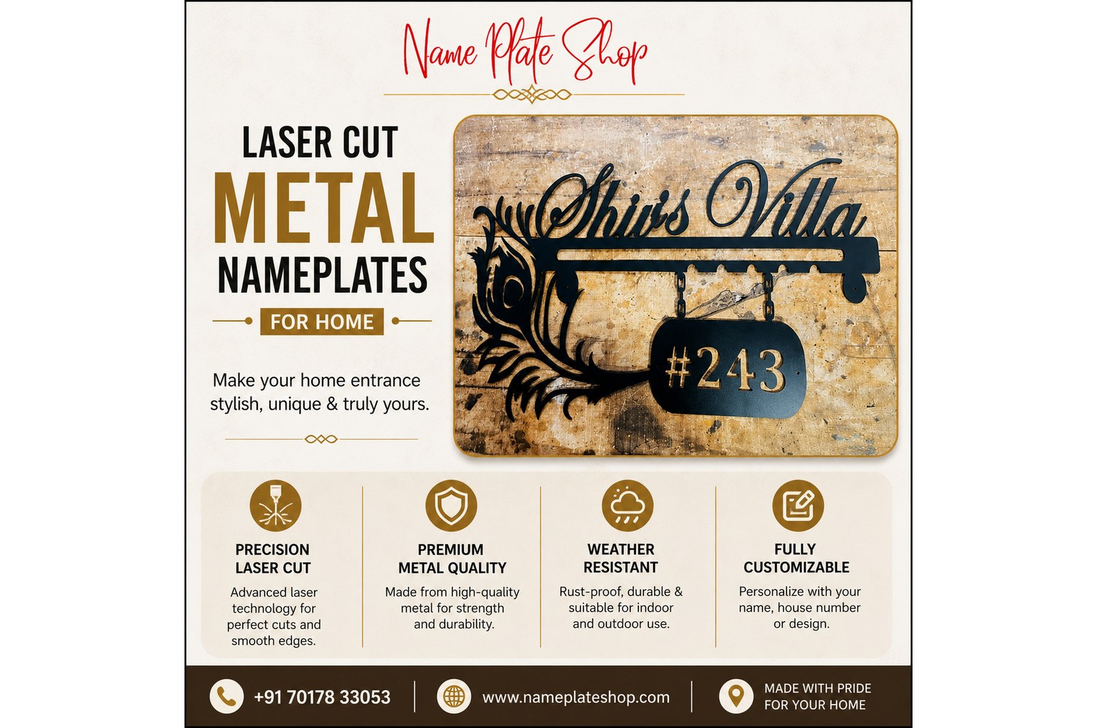 Laser Cut Metal Nameplates