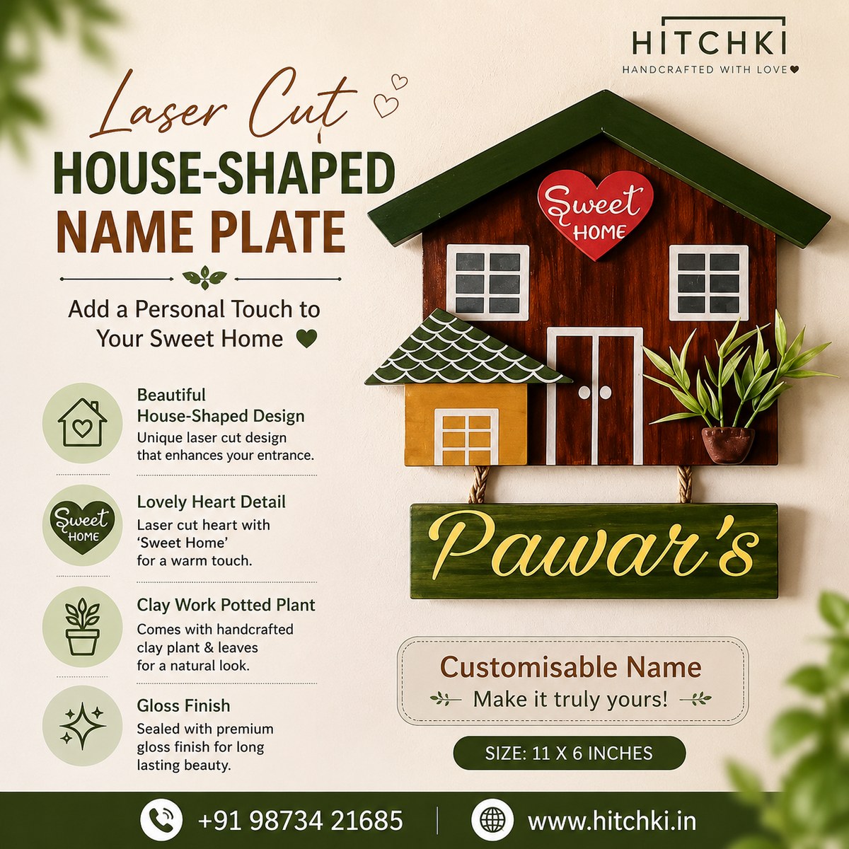 Wooden Nameplate
