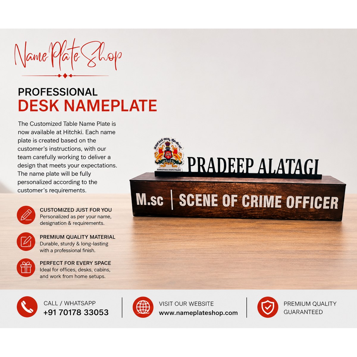 Desk nameplate
