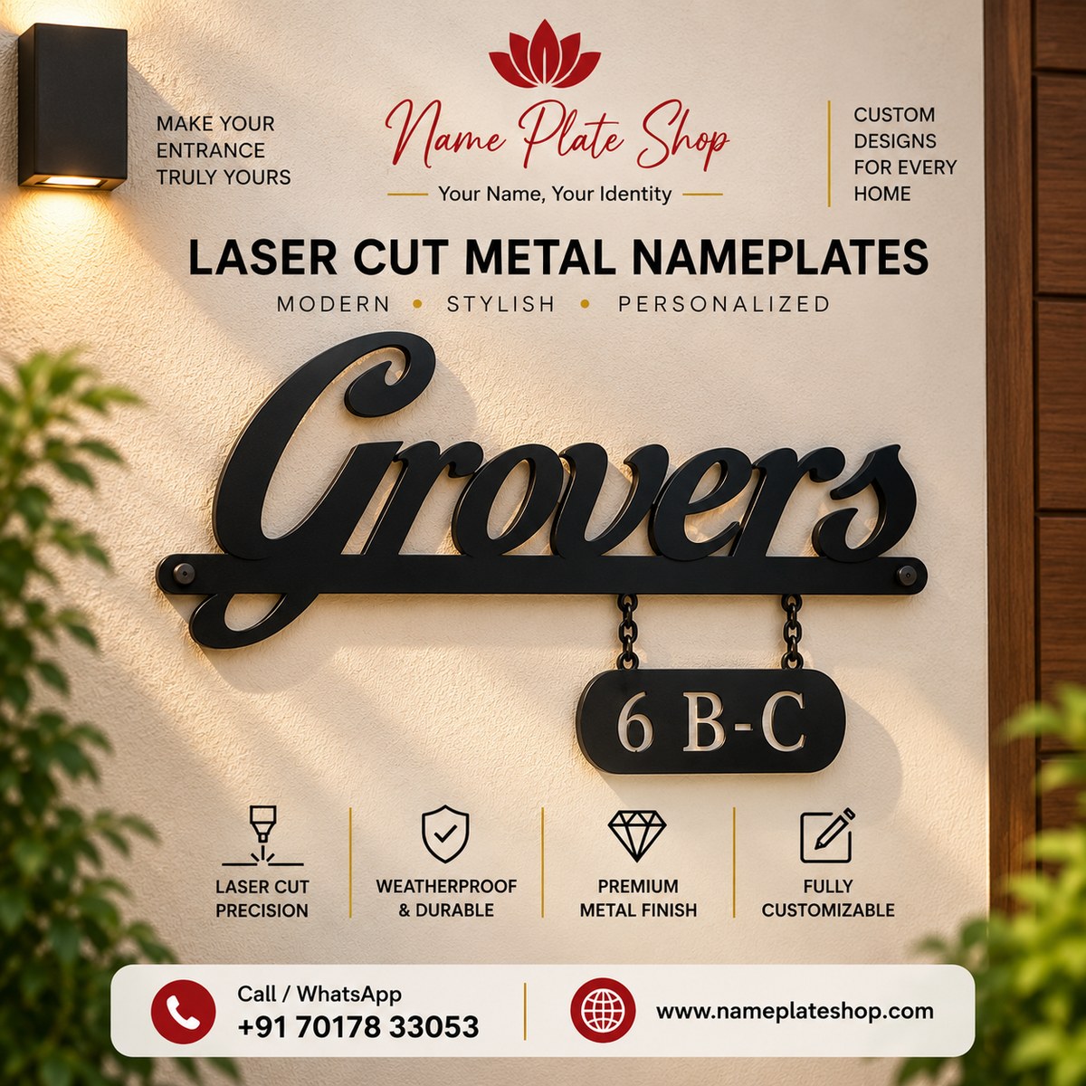 Laser Cut Metal Nameplates