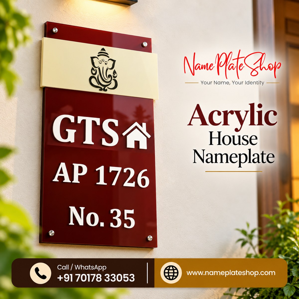 Acrylic House Nameplate